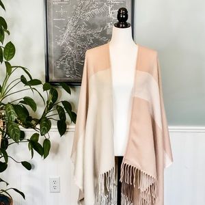 Soia & Kyo fringe scarfigan/wrap/poncho/cape